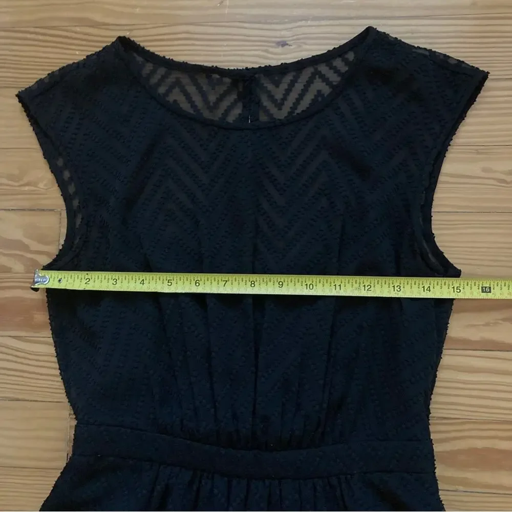 J.Crew Sleeveless Chiffon Dress Black Size 0 - Picture 11 of 12